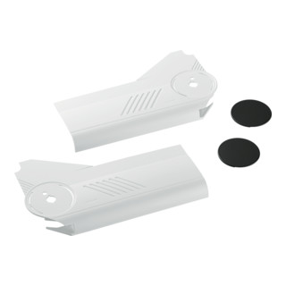 Blum AVENTOS HL Hochliftklappe, Abdeckkappenset, links/rechts, seidenweiss/tiefgrau