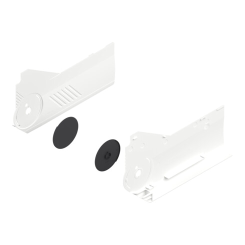 Blum AVENTOS HL Hochliftklappe, Abdeckkappenset, links/rechts, seidenweiss/tiefgrau