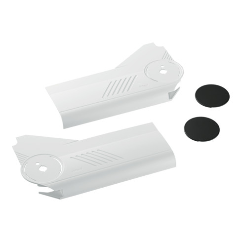 Blum AVENTOS HL Hochliftklappe, Abdeckkappenset, links/rechts, seidenweiss/tiefgrau