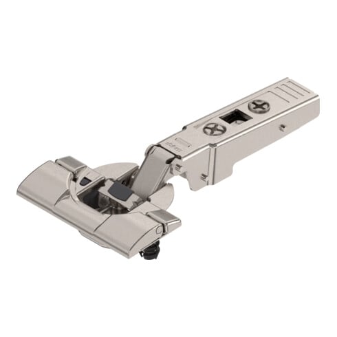 Blum Charnière de porte profilée CLIP top BLUMOTION 95°, arrêt d’angle, pot : INSERTA, nickelé