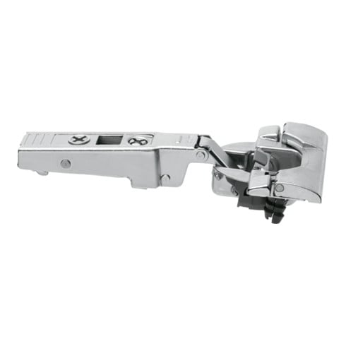 Blum Charnière de porte profilée CLIP top BLUMOTION 95°, arrêt d’angle, pot : INSERTA, nickelé