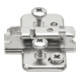 Blum CLIP Montageplatte, kreuz, 3 mm, Stahl, EXPANDO für Zwillingsanschlag, HV: Exzenter, vernickelt-3