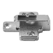Blum CLIP Montageplatte, kreuz, 6 mm, Zink, Systemschrauben, HV: 2-teilig, vernickelt-3