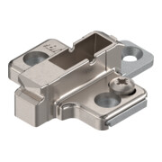 Blum CLIP Plaque de montage croisée, 6 mm, zinc, vis système, HV : 2 pièces, nickelée-1