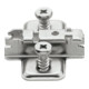Blum CLIP Plaque de montage, croix, 3 mm, acier, avec vis système prémontées, HV : fente longue, nickelé