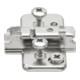 Blum CLIP Plaque de montage, croix, 3 mm, acier, EXPANDO pour double butée, HV : excentrique, nickelé