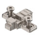 Blum CLIP Plaque de montage, croix, 3 mm, zinc, avec vis système prémontées, HV : fente longue, nickelée-1