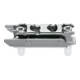 Blum CLIP Plaque de montage, droite, 3 mm, acier, EXPANDO (vis spéciales prémontées avec cheville à expansion), HV : excentrique, nickelée