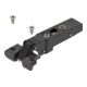 Blum CLIP top Alurahmenscharnier 95°, Eckanschlag, Topf: Schrauben, (Scharnier geschlossen), onyxschwarz-3