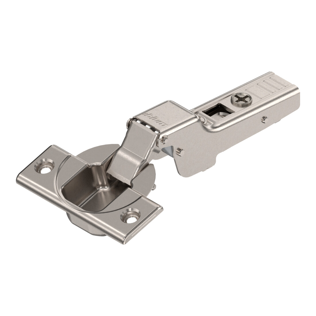 Blum CLIP top Charnière standard 110°, fixation centrale, sans ressort, cuvette : vis, nickelée