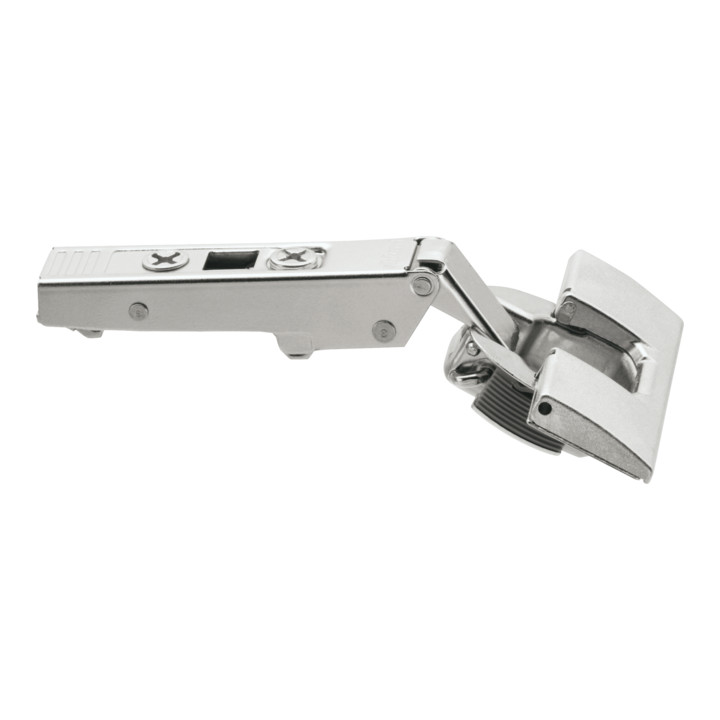 Blum CLIP top Standardscharnier 120°, Eckanschlag, ohne Feder, Topf: INSERTA, vernickelt