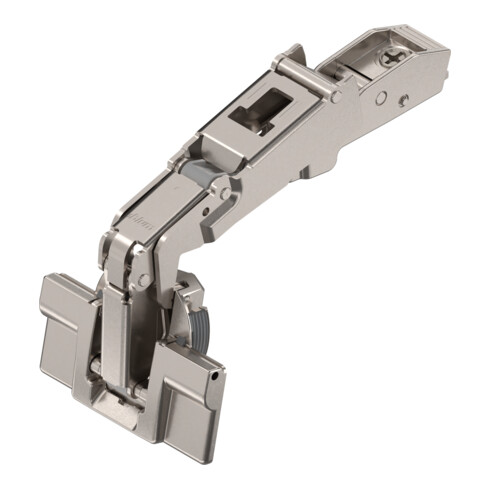 Blum CLIP top Weitwinkelscharnier 170°, Eckanschlag, ohne Feder, Topf: INSERTA, vernickelt