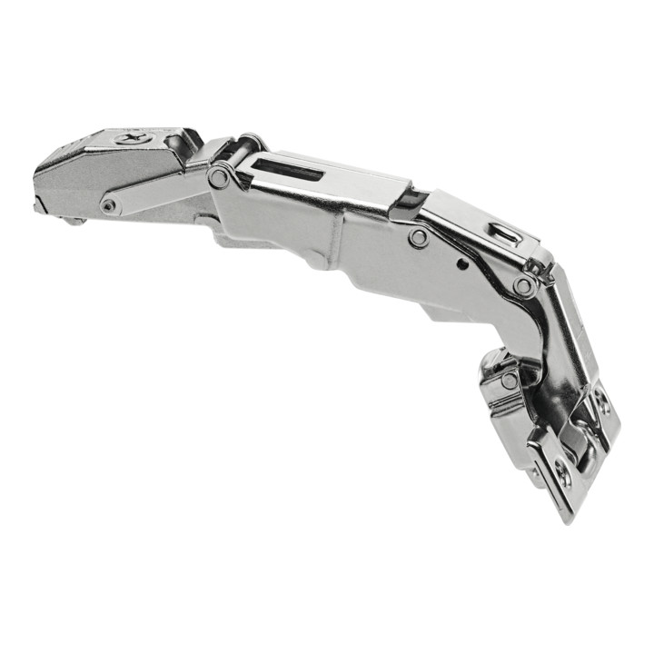 Blum CLIP top Weitwinkelscharnier für 0-Einsprung 155°, Eckanschlag, Topf: Schrauben, vernickelt