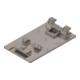 Blum CRISTALLO Plaque à coller, rectangulaire, pour verre / miroir, nickelé mat sablé-1