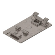 Blum CRISTALLO Plaque à coller, rectangulaire, pour verre / miroir, nickelé mat sablé-1