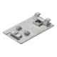 Blum CRISTALLO Plaque à coller, rectangulaire, pour verre / miroir, nickelé mat sablé-3