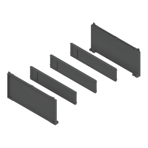Blum Flaschenset AMBIA-LINE Länge 199,6 mm oriongrau matt