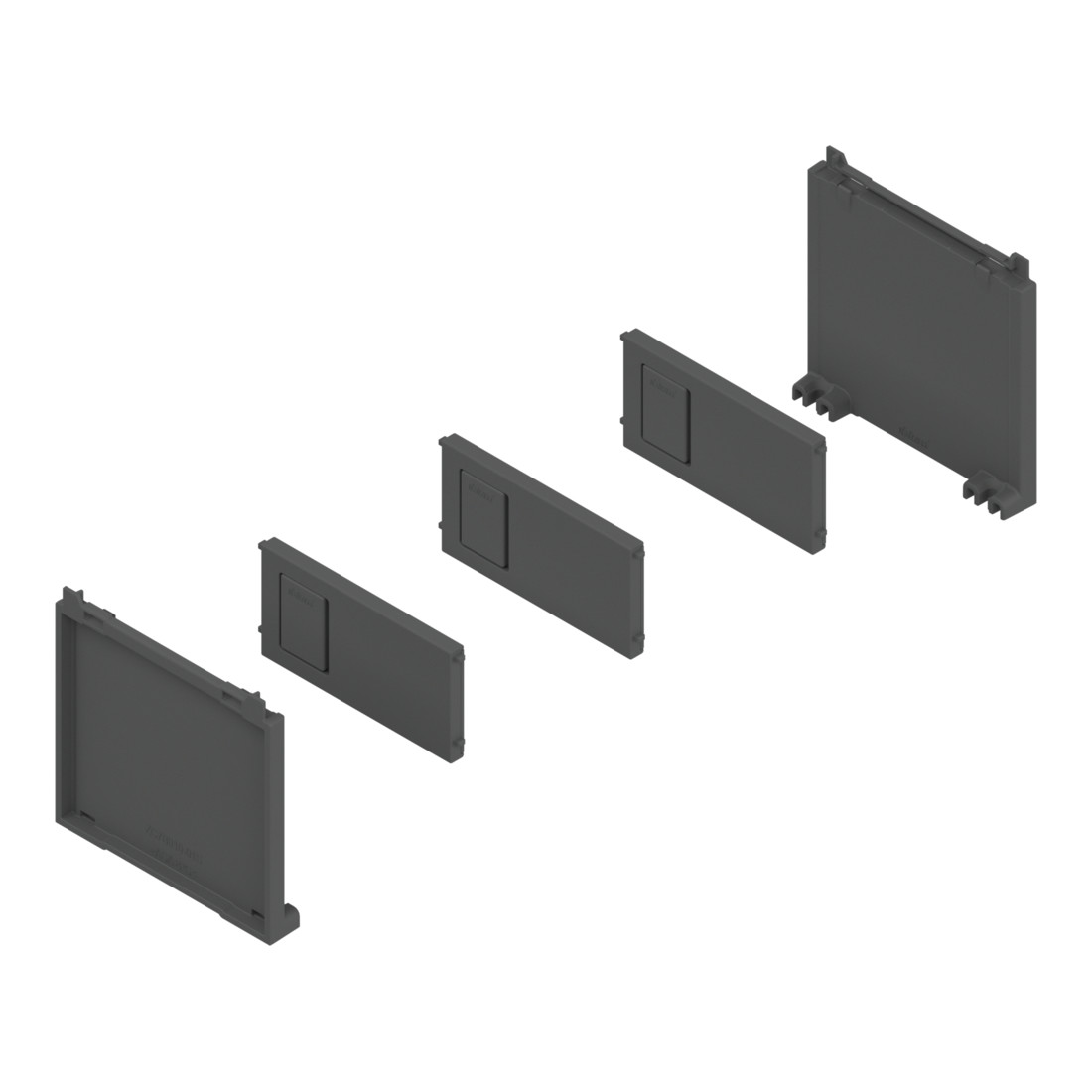 Blum Flaschenset AMBIA-LINE Länge 99,6 mm oriongrau matt