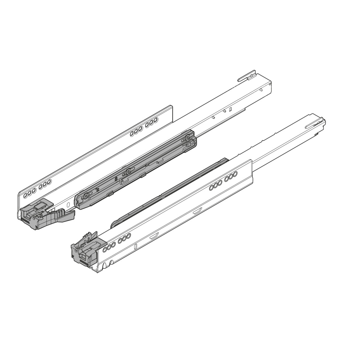Blum rail de corps LEGRABOX pour TIP-ON BLUMOTION gauche/droite