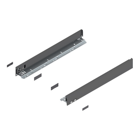 Blum LEGRABOX chambranle, hauteur N 66,5 mm, NL 550 mm, gauche/droite, pour LEGRABOX pure, gris orion mat