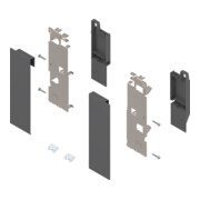 Blum LEGRABOX Fronthalter, Höhe C, für Innenauszug mit Reling, links/rechts, oriongrau matt-1