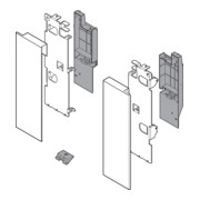 Blum LEGRABOX Fronthalter, Höhe C, für Innenauszug mit Reling, links/rechts, oriongrau matt-3