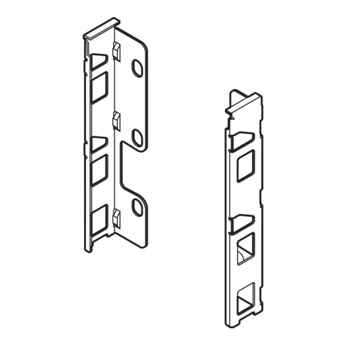Blum LEGRABOX support arrière en bois, hauteur K 144 mm, gauche/droite, gris orion mat