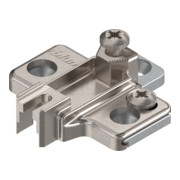 Blum MODUL Montageplatte, kreuz, 3 mm, Zink, Schrauben, HV: 2-teilig, vernickelt-1