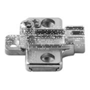 Blum MODUL Montageplatte, kreuz, 3 mm, Zink, Schrauben, HV: 2-teilig, vernickelt-3