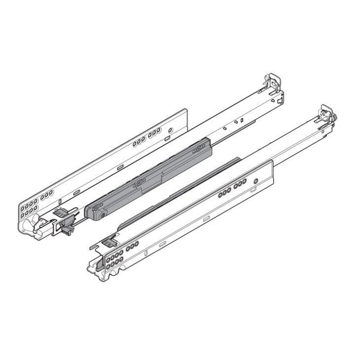 Blum Vollauszug für Holzschubkasten MOVENTO mit TIP-ON 40 kg Nennlänge 300 mm für Kupplung links/rechts