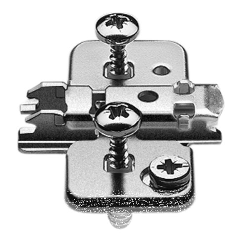 Blum plaque de montage CLIP croix 0 mm acier Expando HV excentrique profondeur de perçage 11,5 mm nickelé emballage commercial
