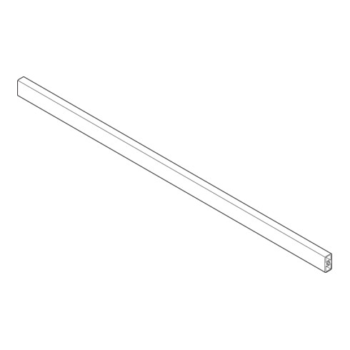 Blum TANDEMBOX barre transversale, pour extension intérieure, jusqu'à KB=1200 mm, longueur=1046.3 mm, à couper à longueur, pour TANDEMBOX intivo/antaro, R9006 aluminium blanc