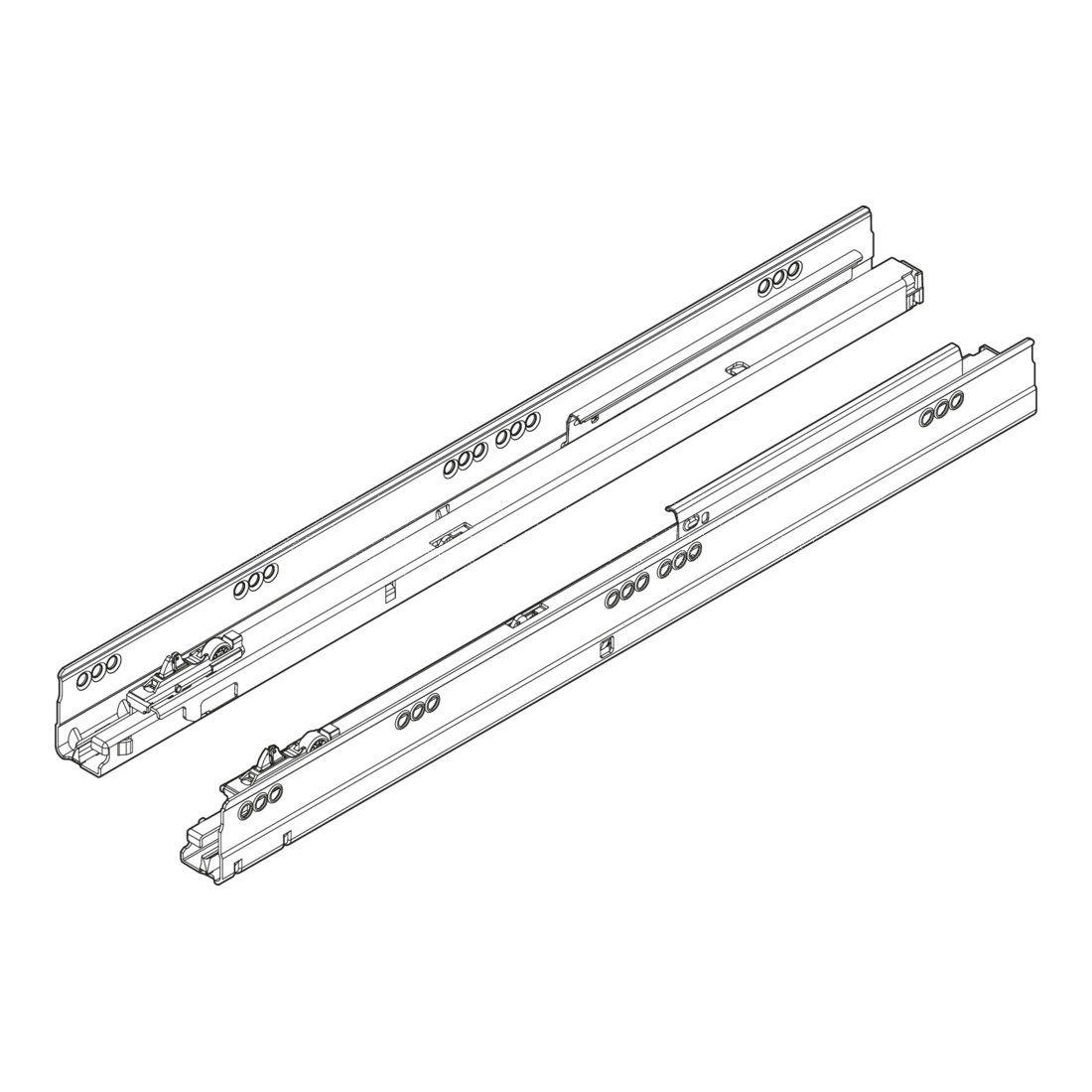 Blum rail de caisson TANDEMBOX BLUMOTION gauche/droite