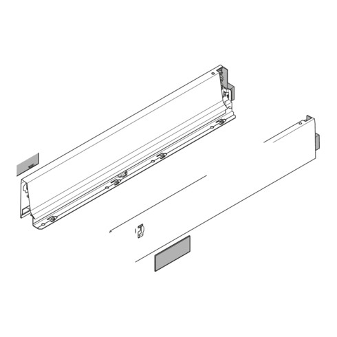 Blum chambranle TANDEMBOX hauteur M (83 mm) gauche/droite pour TANDEMBOX intivo/antaro