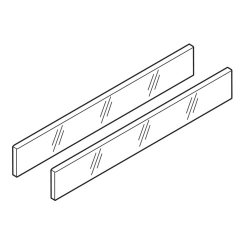 Blum TANDEMBOX Einschubelement - Seite, Höhe D, NL=350 mm, Glas klar, 2 Stk. im Set, für TANDEMBOX antaro, klar