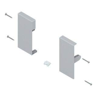 Blum TANDEMBOX Fronthalter, Höhe K, für Innenschubkasten, links/rechts, für TANDEMBOX antaro, weissgrau