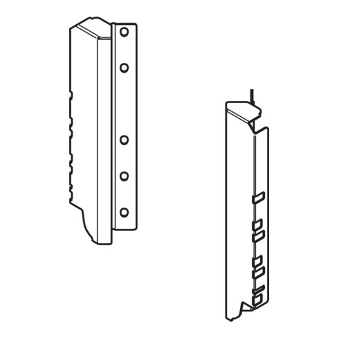 Blum Holzrückwandhalter TANDEMBOX Höhe D (224 mm) für SPACE CORNER