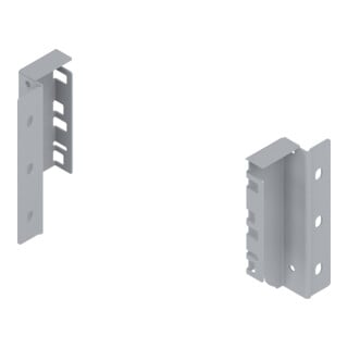 Blum TANDEMBOX Holzrückwandhalter, Höhe K (128,5 mm), links/rechts, R9006 weissaluminium