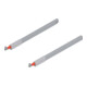 Blum TANDEMBOX Reling longitudinale (haut), pour tiroir frontal, NL 400 mm, gauche/droite, pour TANDEMBOX intivo/antaro, pour TANDEMBOX antaro, R9006 aluminium blanc