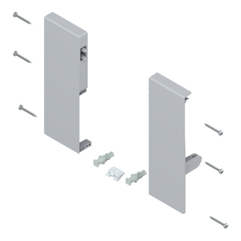 Blum TANDEMBOX Support avant, hauteur C, pour tiroir intérieur avec 1 rambarde, gauche/droite, pour TANDEMBOX antaro, gris blanc