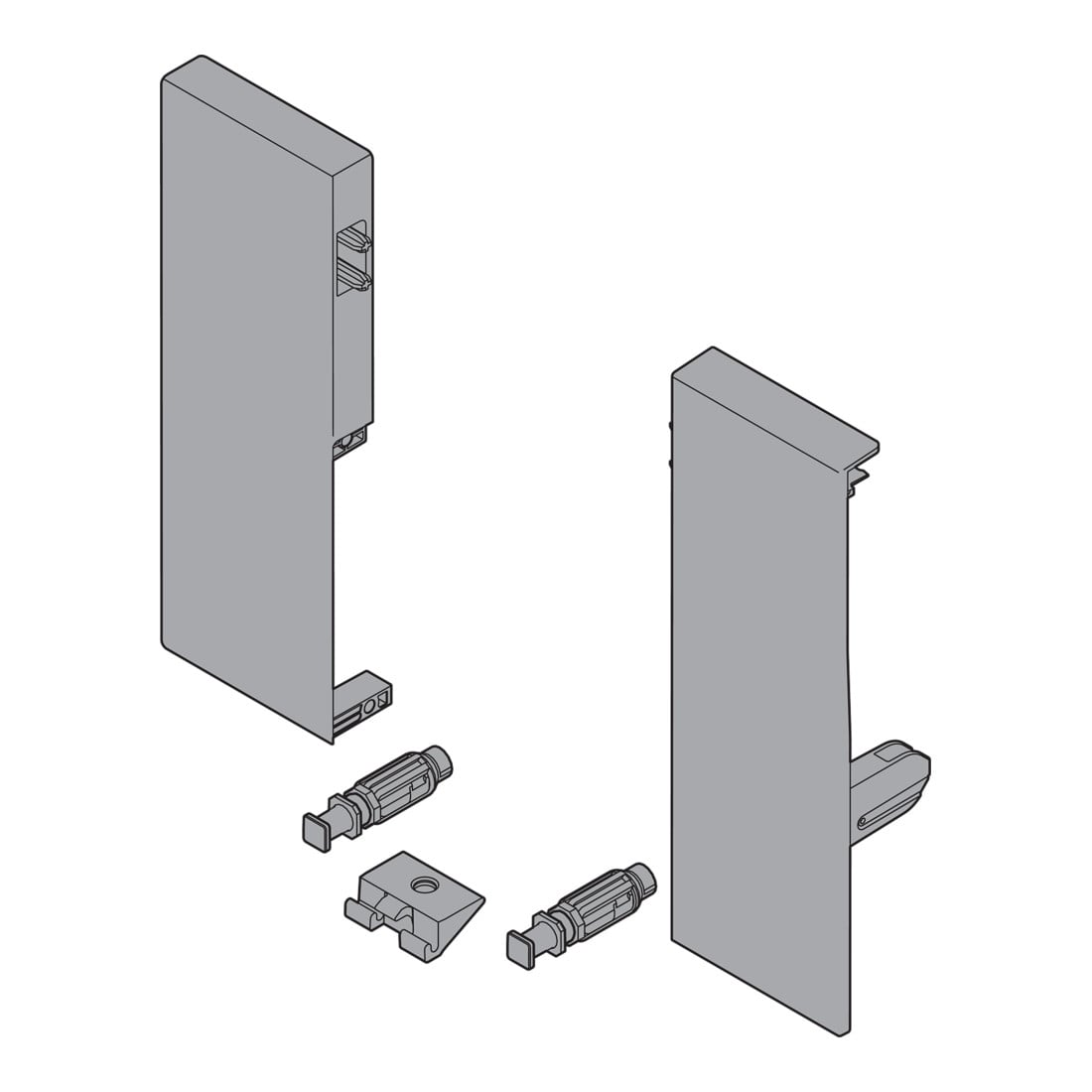 Blum TANDEMBOX Support avant, hauteur C, pour tiroir intérieur avec barre simple, gauche/droite, pour TANDEMBOX antaro, blanc soyeux