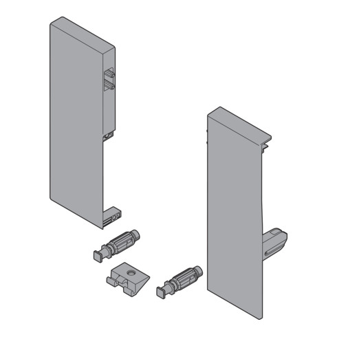 Blum TANDEMBOX support frontal, hauteur C, pour tiroir à l'anglaise avec tringle simple, gauche/droite, pour TANDEMBOX antaro, gris blanc