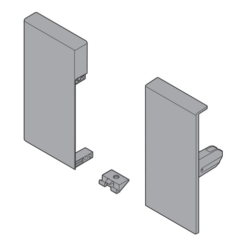 Blum TANDEMBOX support frontal, hauteur K, pour tiroir à l'anglaise, gauche/droite, pour TANDEMBOX antaro, gris blanc
