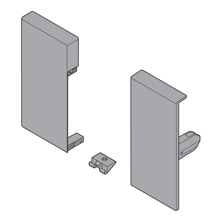 Blum TANDEMBOX Support frontal, hauteur K, pour tiroir intérieur, gauche/droite, pour TANDEMBOX antaro, blanc soyeux