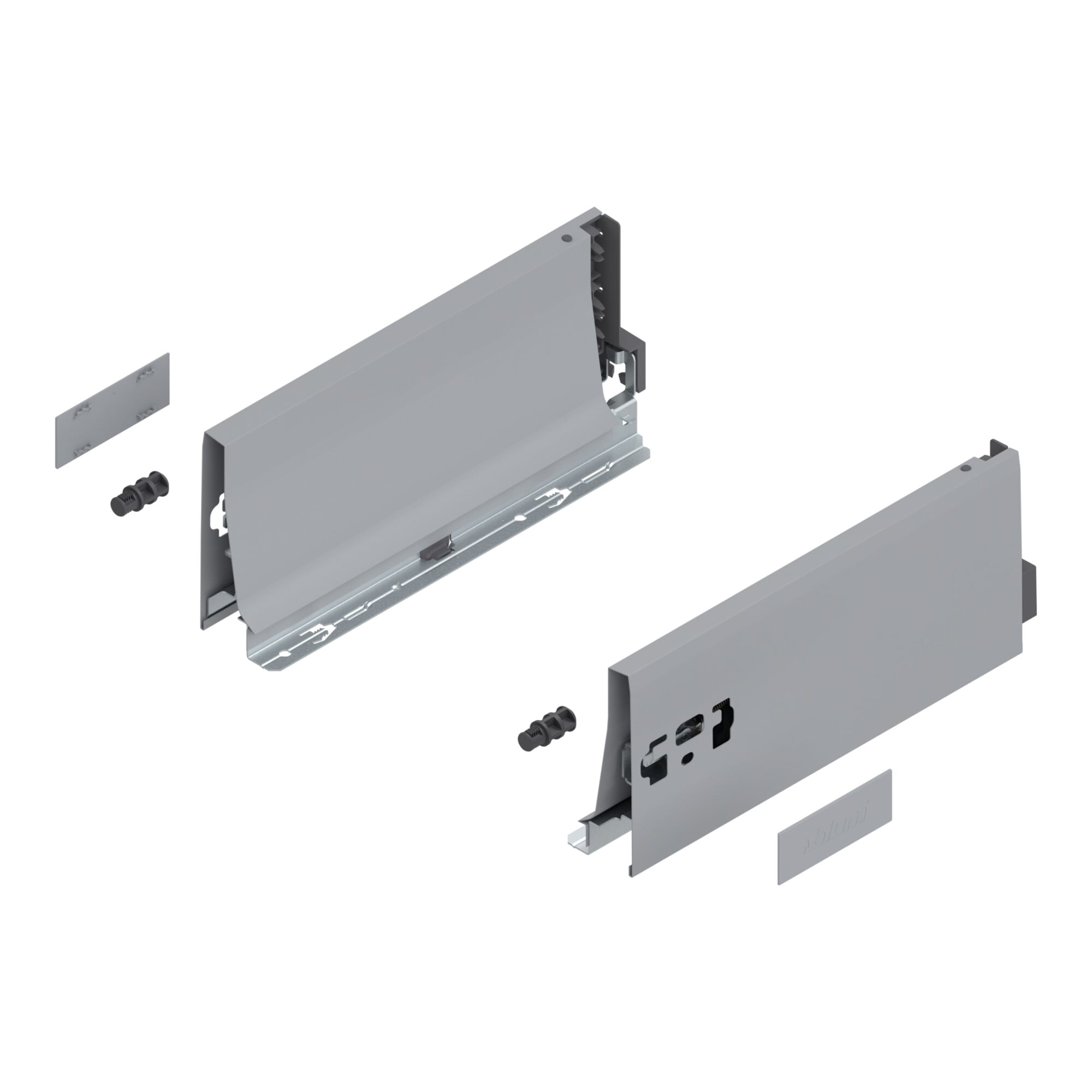 Blum TANDEMBOX Zarge, Höhe K 115 mm, NL 270 mm, links/rechts, für TANDEMBOX antaro, R9006 weissaluminium