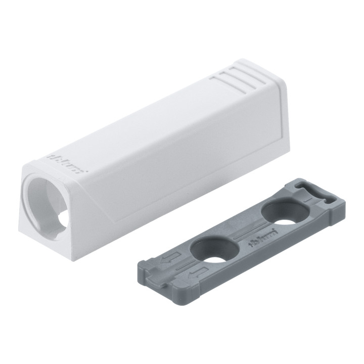 Blum TIP-ON Adapterplatte für Türen, Kurzversion, Schrauben, seidenweiss