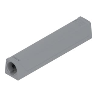 Blum TIP-ON plaque adaptatrice pour portes, version longue, avec vis, R7036 gris métallisé
