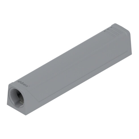 Blum TIP-ON plaque adaptatrice pour portes, version longue, avec vis, R7036 gris métallisé