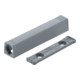 Blum TIP-ON plaque adaptatrice pour portes, version longue, avec vis, R7036 gris métallisé-3
