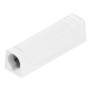Blum TIP-ON Plaque d’adaptation pour portes, version courte, avec vis, blanc soyeux